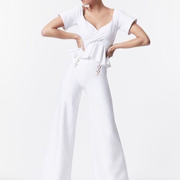 Carbon38  Blouse White Off the Shoulder Ruffle Top‎ - Picture 4 of 5